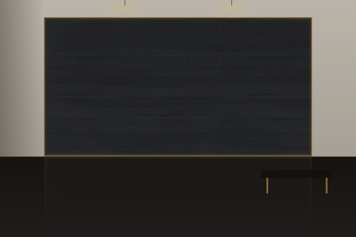 Slate slabs installed in a villa hall