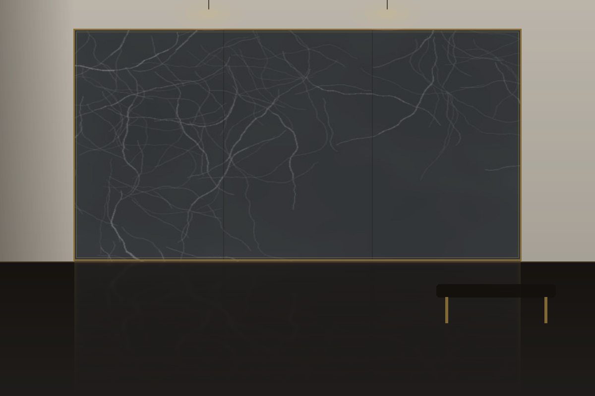 Soapstone slabs installed in a villa hall